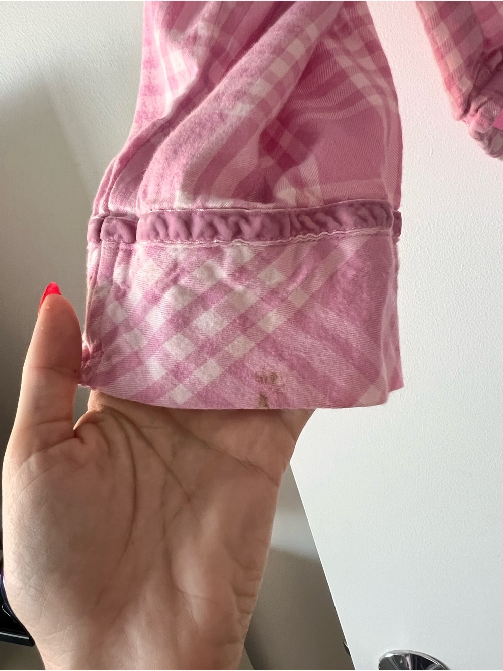 Victoria's Secret PINK Flannel Plaid Pajama Set Pink Size M/L - Picture 9 of 15